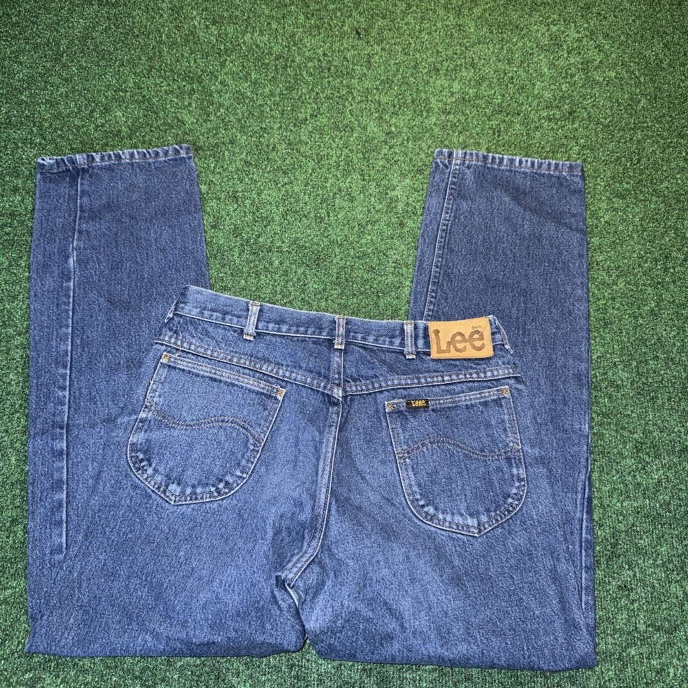 Men's Lee Straight Leg Blue Jeans Size 34x32 Z13 - Picture 2 of 5
